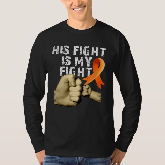 His Fight Is My Fight MS  Multiple Sclerosis Aware T-shirt (Voorkant)