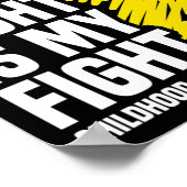 His Fight Is My Fight Ribbon Childhood Cancer Awar Poster (Hoek)