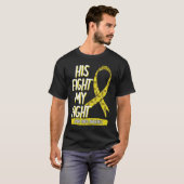 His Fight Is My Fight Spina Bifida Awareness Idea T-shirt (Voorkant volledig)