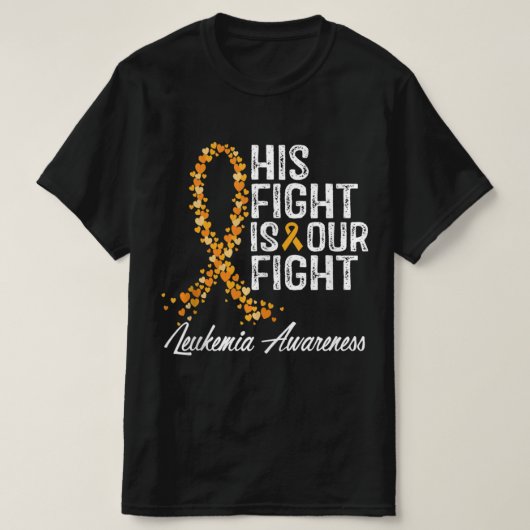 His Fight Is Our Fight Leukemia Awareness  T-shirt (Design voorkant)