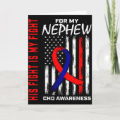 His Fight Nephew Chd Awareness American Flag Graph Kaart (Voorkant)