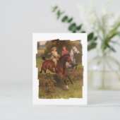 His First Fence Boy and Horse Jumping Fence Briefkaart (Staand voorkant)