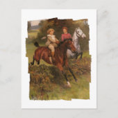 His First Fence Boy and Horse Jumping Fence Briefkaart (Voorkant)