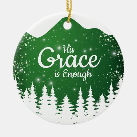 His Grace is Enough Divine Passage ⛪️ 🎄 Keramisch Ornament (Voorkant)