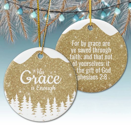 His Grace is Enough Divine Passage ⛪️ 🎄 Keramisch Ornament