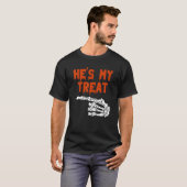 His Her Matching Halloween Costume Women Couples T-shirt (Voorkant volledig)