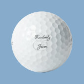 His & Her Script Names, Black & Grey Golfballen