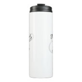 His & Her Script Names, Black & Grey Thermosbeker (Voorkant)