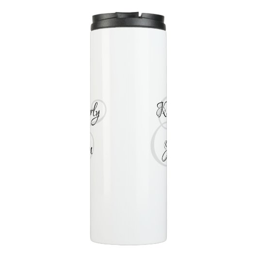 His & Her Script Names, Black & Grey Thermosbeker (Achterkant)