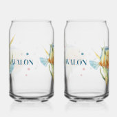 HIS & HER'S BEACH TOWN, WATERVERF TROPICAL FISH BLIKVORM GLAS (Links)
