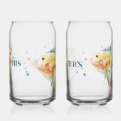 HIS & HER'S BEACH TOWN, WATERVERF TROPICAL FISH BLIKVORM GLAS (Rechts)