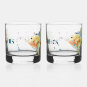 HIS & HER'S BEACH TOWN, WATERVERF TROPICAL FISH WHISKY GLAS (Rechts)