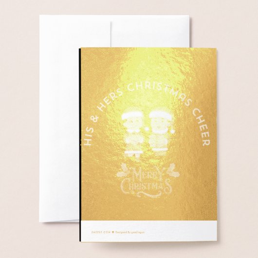 HIS & HERS CHRISTMAS CHEER FOLIE KAARTEN (Met envelop)