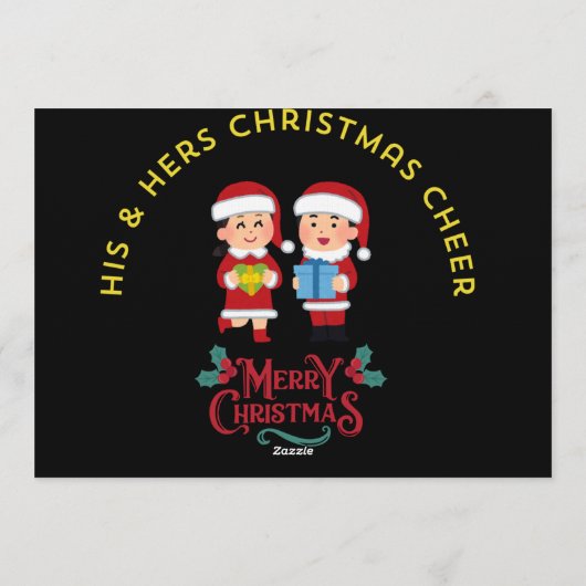 HIS & HERS CHRISTMAS CHEER KAART (Achterkant)