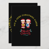 HIS & HERS CHRISTMAS CHEER KAART (Voorkant / Achterkant)