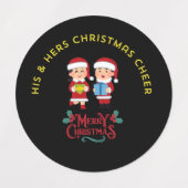 His & Hers Christmas Cheer Labels (Design 2)