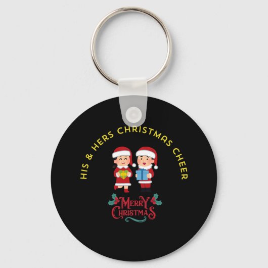 HIS & HERS CHRISTMAS CHEER SLEUTELHANGER (Voorkant)