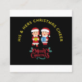 HIS & HERS CHRISTMAS CHEER VIERKANTE VISITEKAARTJE (Achterkant)