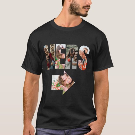 His & Hers | Matching Couple Photo Collage T-shirt (Voorkant)