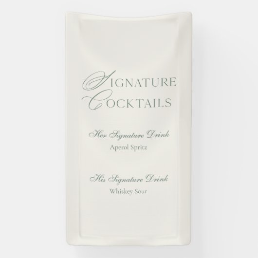 His & Hers Signature Drinks Menu Spandoek (Verticaal)