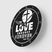 His Love Endures Forever Art Ronde Klok (Hoek)