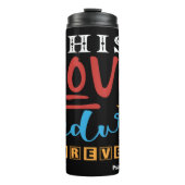 His Love Endures Forever Psalm 136:1 Thermosbeker (Voorkant)