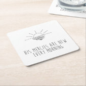 His Mercies Are New Every Morning Kartonnen Onderzetters (Schuin)