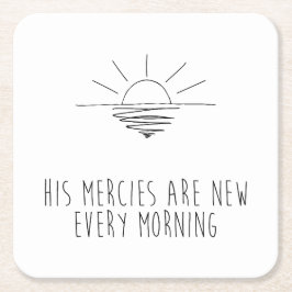 His Mercies Are New Every Morning Kartonnen Onderzetters