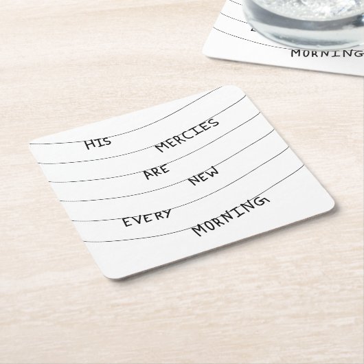 His Mercies are new every Morning  Kartonnen Onderzetters (Schuin)