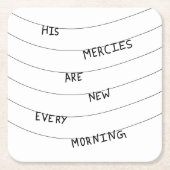 His Mercies are new every Morning  Kartonnen Onderzetters (Voorkant)