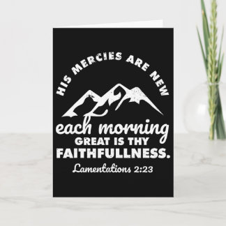 His Mercies Are New Every Morning Lamentations Bib Kaart