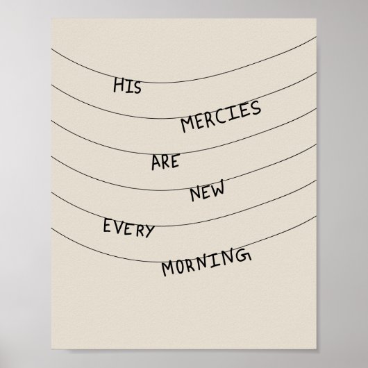 His Mercies are new every Morning  Poster (Voorkant)