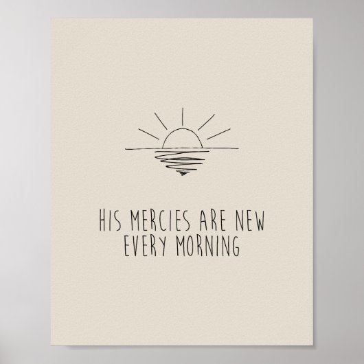 His Mercies Are New Every Morning Poster (Voorkant)