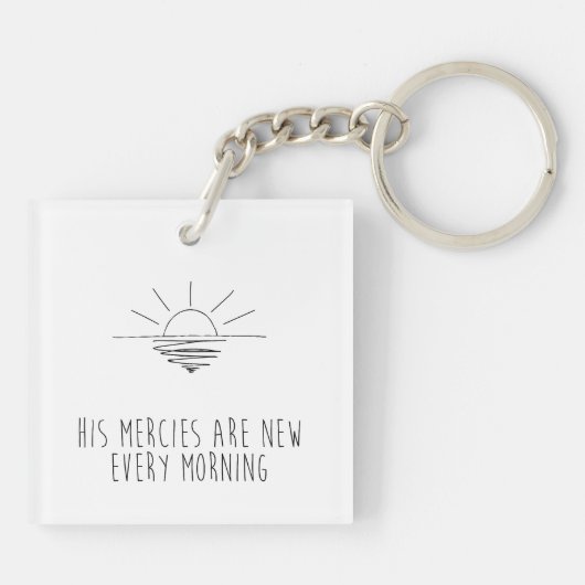 His Mercies Are New Every Morning Sleutelhanger (Achterkant)