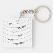 His Mercies are new every Morning  Sleutelhanger (Achterkant)