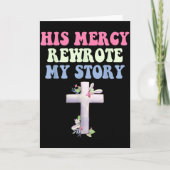 His Mercy Rewrote My Story Christian Design  Kaart (Voorkant)