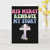 His Mercy Rewrote My Story Christian Design  Kaart (Gele Bloem)