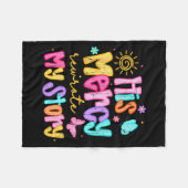 His Mercy Rewrote My Story, Thankful, Fall Christi Fleece Deken (Voorkant (Horizontaal))