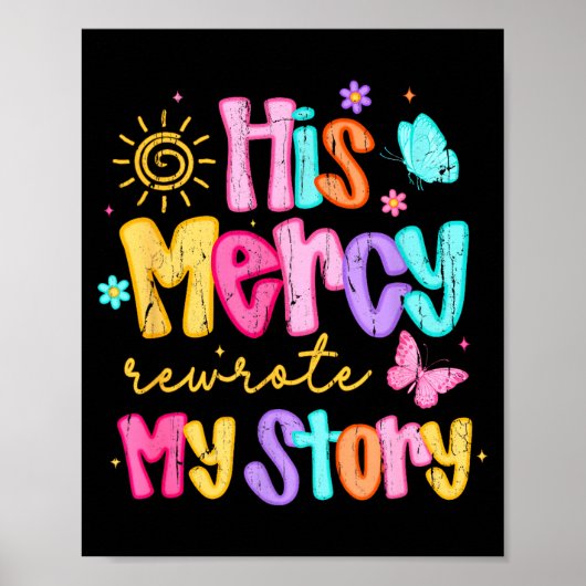His Mercy Rewrote My Story, Thankful, Fall Christi Poster (Voorkant)