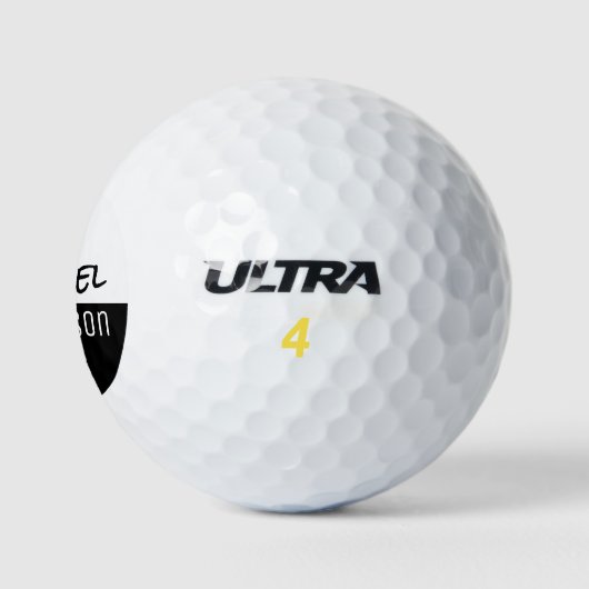 His Name Black\White Golfplayer Golfballen (Logo)