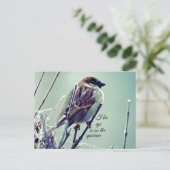 HIs oog staat op de Sparrow Briefkaart (Staand voorkant)