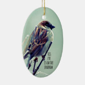 HIs oog staat op de Sparrow Keramisch Ornament (Rechts)