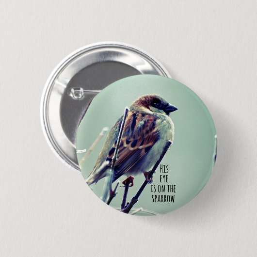 HIs oog staat op de Sparrow Ronde Button 5,7 Cm (Voorkant /achterkant)