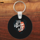 His Otter Half Pun Romantic Couple Valentine's Day Sleutelhanger (Voorkant)