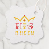 His Queen Bedankjes Labels (Achterkant)