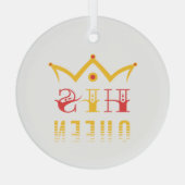His Queen Glas Ornament (Achterkant)