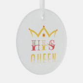 His Queen Glas Ornament (Voorkant Rechts)