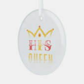 His Queen Glas Ornament (Voorkant links)