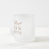 His Queen Matglas Koffiemok (Voorkant links)