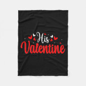 His Valentine Romantic Matching Couples Heart  Fleece Deken (Voorkant)